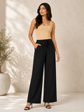 Black Cotton Pant Palazzo